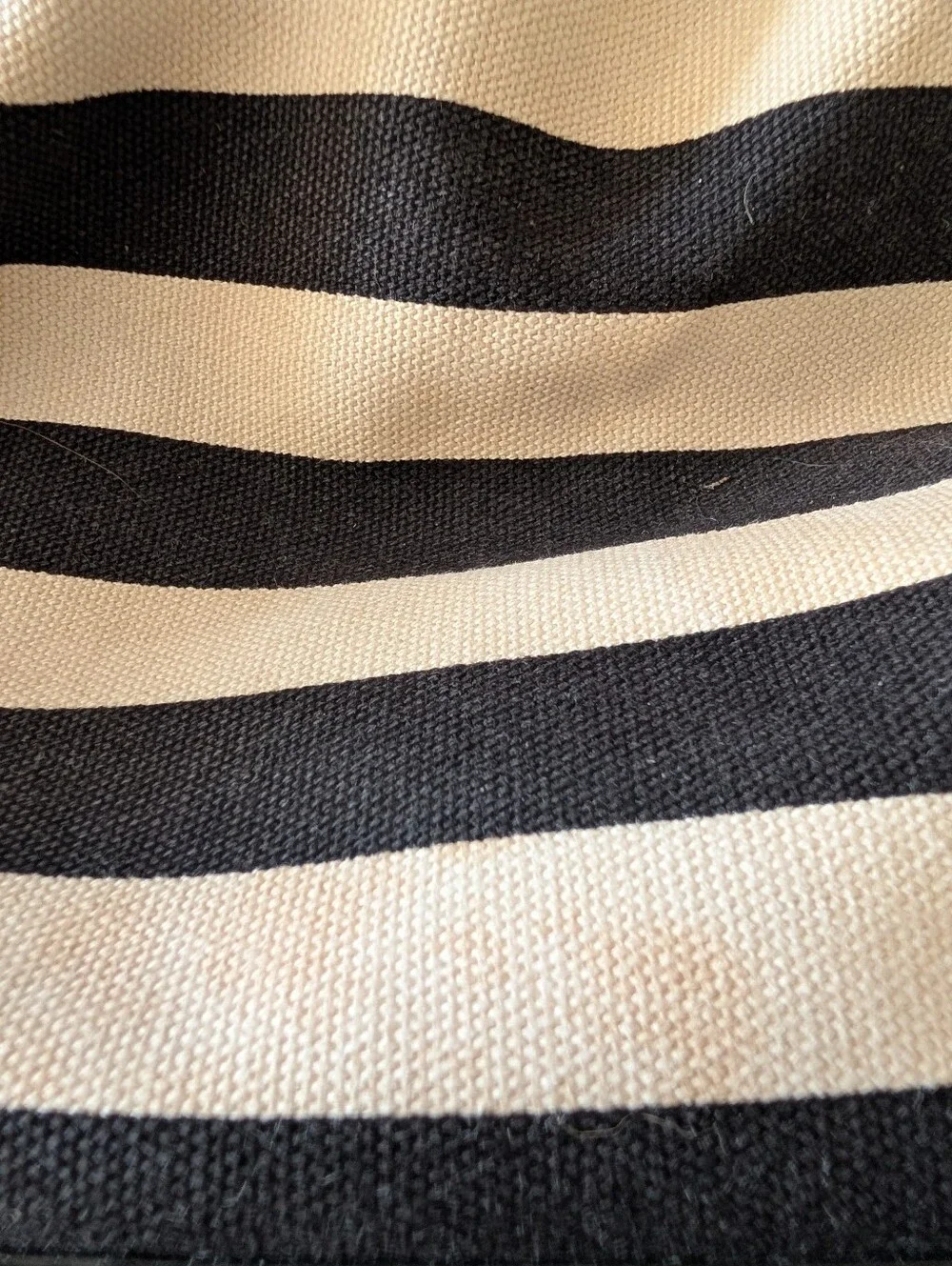 Michael Kors Gansevoort large belted tote in black and white stripe canvas